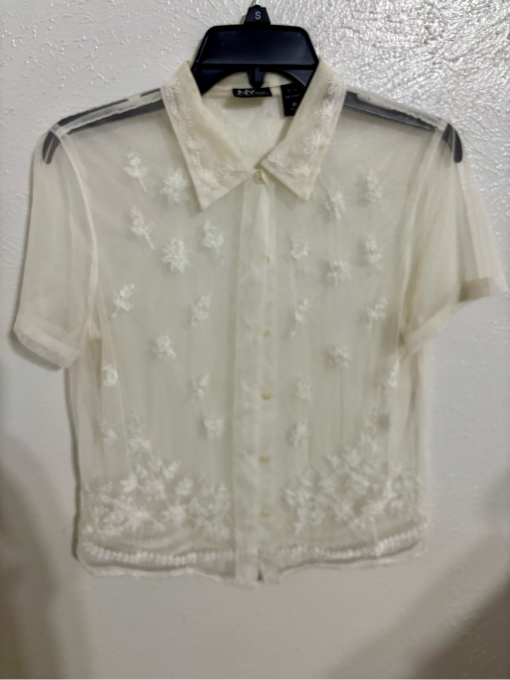Vintage NY Jeans New York & Company Lace Blouse M
